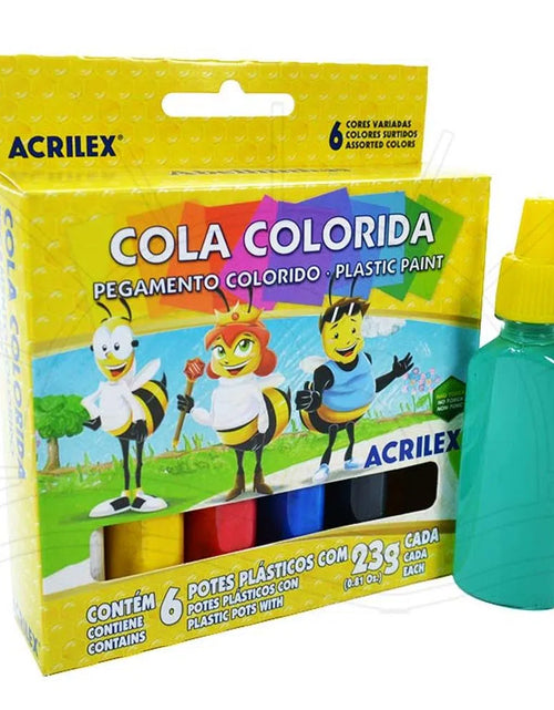 Load image into Gallery viewer, Cola Colorida com 6 Cores 23gr - Acrilex Marca:
