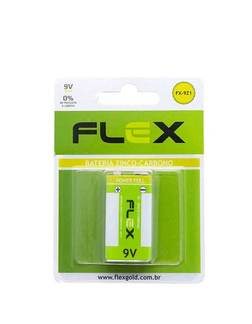 Load image into Gallery viewer, Bateria Zinco Carbono Flex 9v Blister Com 1 Unidade Fx-9z1 Flex
